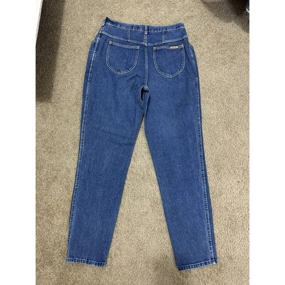 VINTAGE GINTANO Womens Denim Jeans Blue High-Rise Mom Retro Pleats Sz 16 30x30 - Picture 2 of 11
